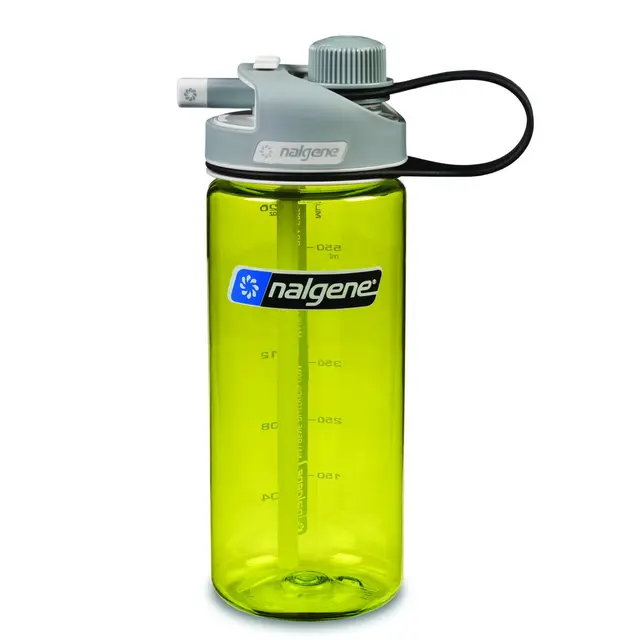 Nalgene Multidrink Sustain Green 0,6 L Mångsidig flaksa med två drickmetoder 