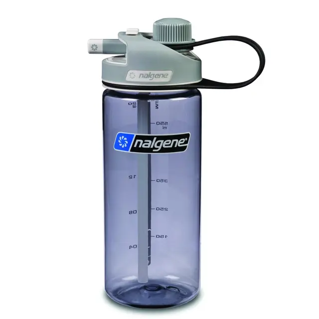 Nalgene Multidrink Sustain Grey 0,6 L Mångsidig flaksa med två drickmetoder 