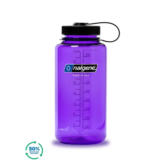 Nalgene 1L Wide Mouth Sustain Purple 1 liter drikkeflaske med vid åpning 