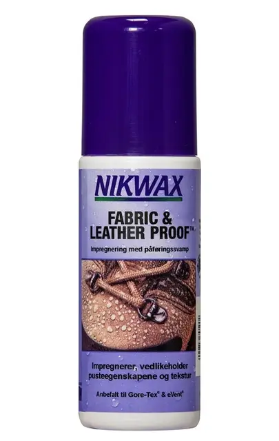 Nikwax Fabric & Leather 125 ml Effektiv impregnering for lærskotøy 