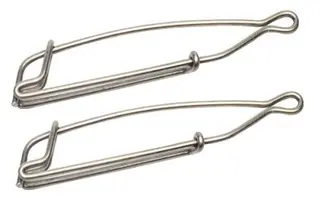 Scotty 1155 Stackerkl&#228;mma Nickel/Silver 2 st Trolling Snaps. Large