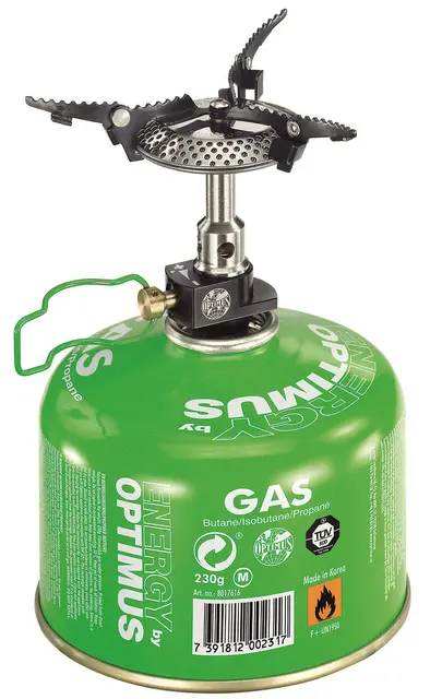 Optimus Crux Gas Stove Kraftfull brännare med fällbart pannstöd 