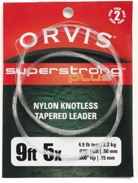 Orvis Super Strong Plus Knotless 0,11mm Klar Knutstark Tafs 7x 