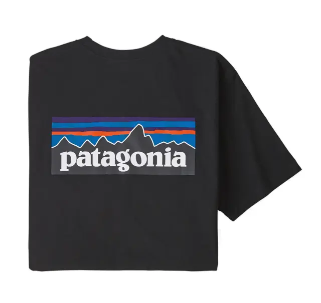 Patagonia M P-6 Logo Responsibili-Tee XS Black T-skjorte med patagonia logo 
