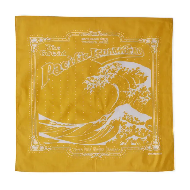 Patagonia Bandana Surfboard Yellow Anvendelig bandana av organisk bomull 