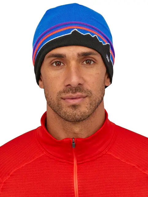 Patagonia Beanie Hat Fitz Roy Andes Blue One Size 