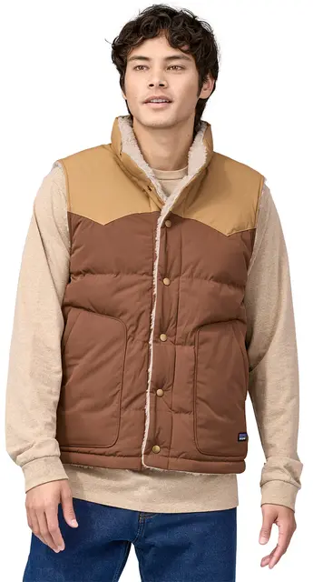 Patagonia Reversible Bivy Down Vest S Mo Moose Brown 