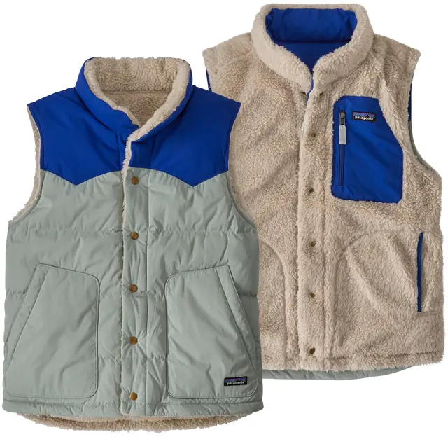 Patagonia Reversible Bivy Down Vest S Sl Sleet Green 