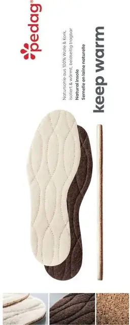 Pedag Keep Warm Vintersåle 37 Vintersåler av ull 