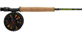 Primal Conquest 9&#39; #5/ Flylab Surge 5/6 4-delat flugsett med backing och lina