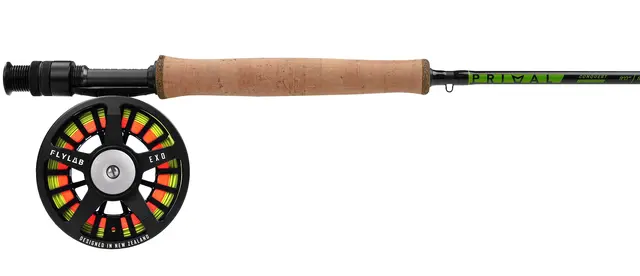 Primal Conquest/ Flylab Exo 8' #4 4-delt fluesett m/backing og snøre 