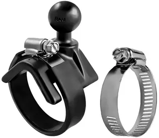 RAM Strap Hose Clamp Ball Base 1"-2,1" Kulebase med slangeklemme, B-kule