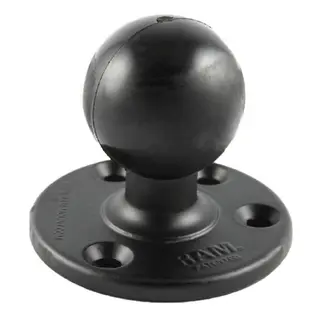 RAM Large Round Plate With Ball - D Size En adapter til D størrelse