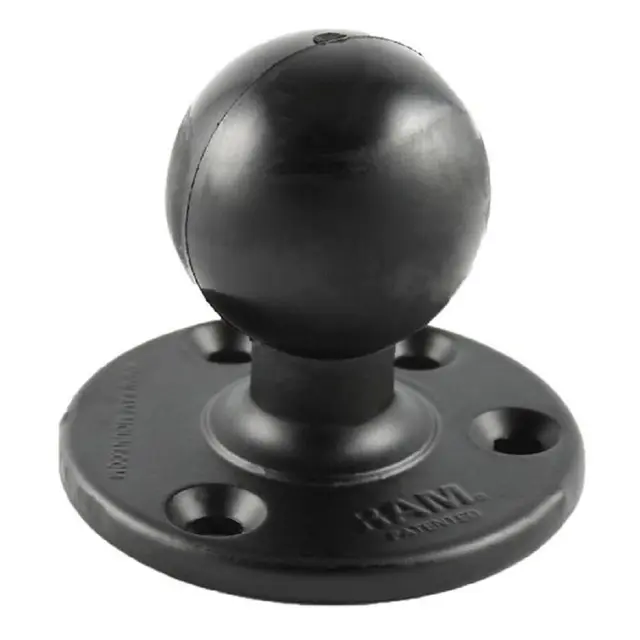 RAM Large Round Plate With Ball - D Size En adapter til D størrelse 