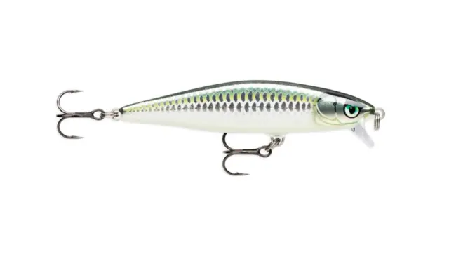 Rapala FLAT RAP BLK 8cm Liten wobbler med kraftig gång 