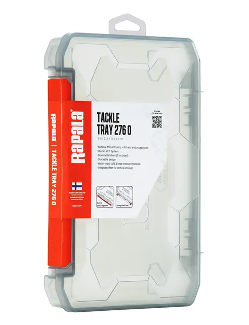 Rapala 276 Open Tackle Tray Gjennomsiktig utstyrsboks i høy kvalitet 