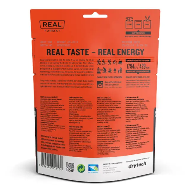 Real Turmat Chili Con Carne 5-pack Turmat til små turgrupper 