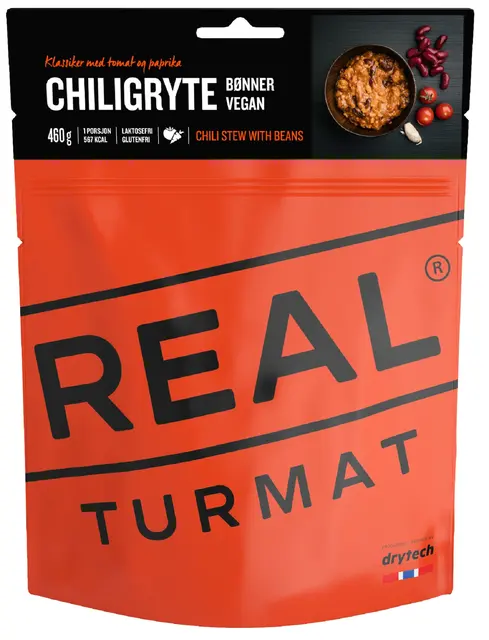 Real Turmat Chiligryte bønner vegan Smaksrik vegan klassiker med bønner 