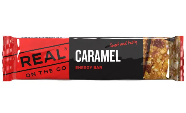 Real On The Go Caramel Energy Bar Energibar med smak av karamell 
