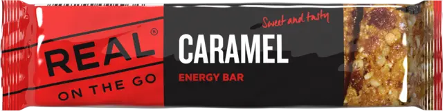 Real On The Go Caramel Energy Bar Energibar med smak av karamell 