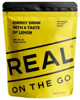Real On the Go Energidryck Lemon Tils&#228;tt vatten, skaka och drick