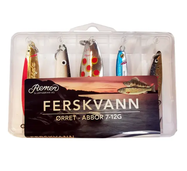 Remen Insjö öring, abborre 7-12g Skeddragslåda sötvatten-storsäljare 