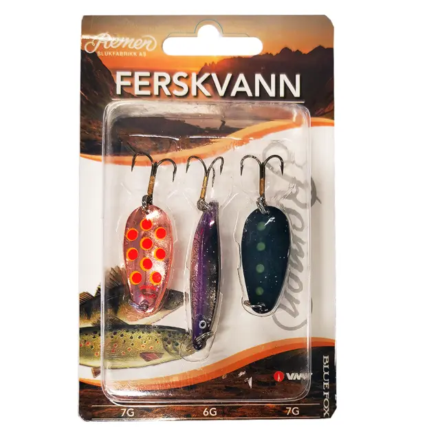 Remen Blue Fox insjö Skeddragskit 3-pack 