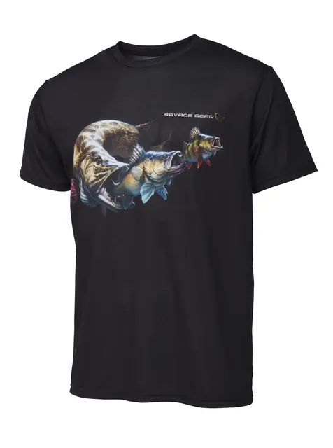 Savage Gear Cannibal T-shirt Black S Savage Gear predator t-shirt 