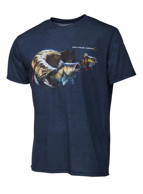 Savage Gear Cannibal T-shirt Blue S Savage Gear predator t-shirt 