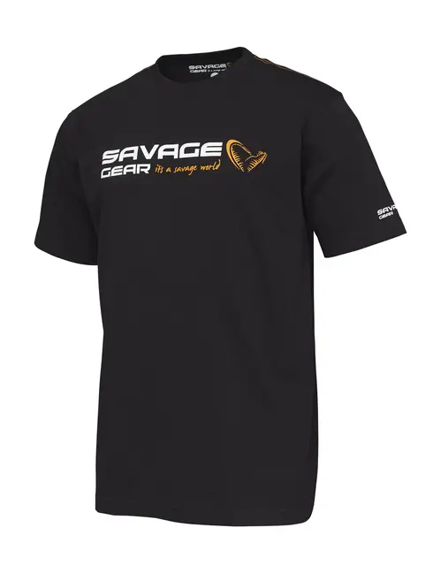Savage Gear Signature Logo T-Shirt S Grey Melange 