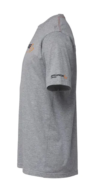 Savage Gear Signature Logo T-Shirt S Grey Melange 