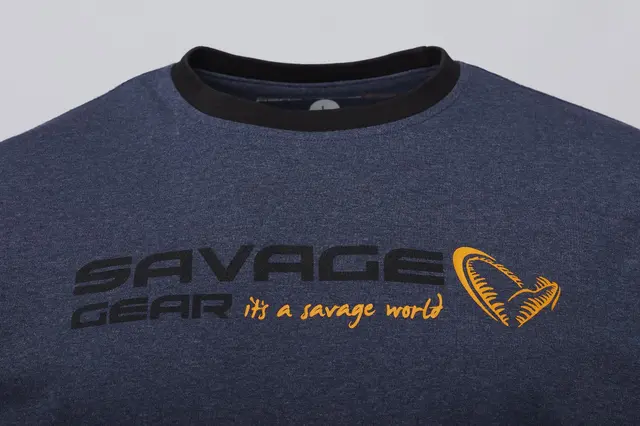Savage Gear Signature Logo T-Shirt S Grey Melange 