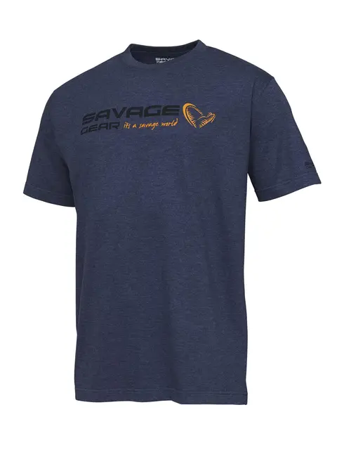 Savage Gear Signature Logo T-Shirt S Grey Melange 