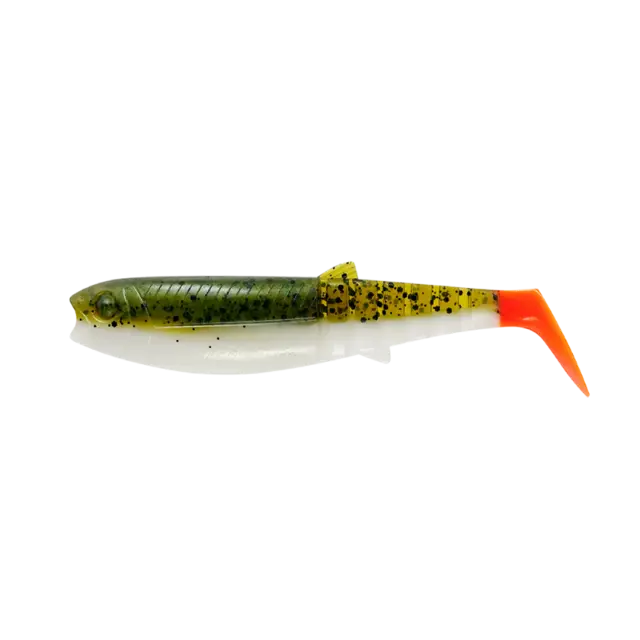 Savage Gear Cannibal Shad 6,8cm 3g Olive Hot Orange 5-pack 
