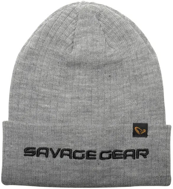 Savage Gear Fold-Up Beanie Light Grey Melange, One Size 