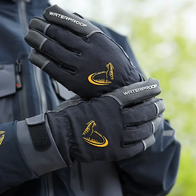 Savage Gear All Weather Glove M Black, Handske 