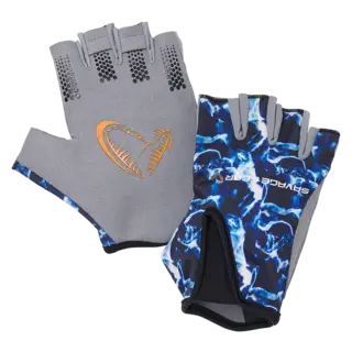 Savage Gear Marine Half Glove Sea Blue, Fingerl&#246;s Handske