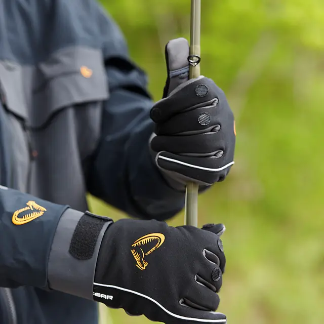 Savage Gear Softshell Winter Glove L Black, Handske 