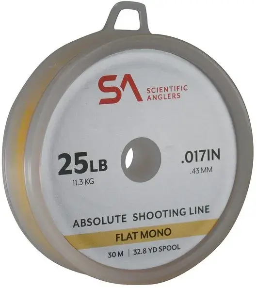 SA Absolute Shooting Lina 0,43 mm - 25lb Flat mono, 30m, Yellow 