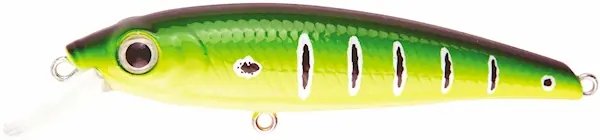 Prey Salmon Target Green Tiger 6cm Wobbler som flyter och kastar långt 