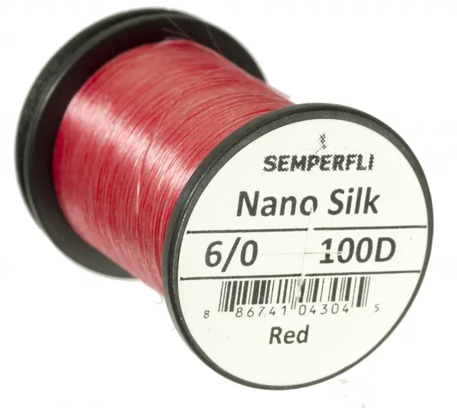 Semperfli Nano Silk peredator 100D 6/0 Red 