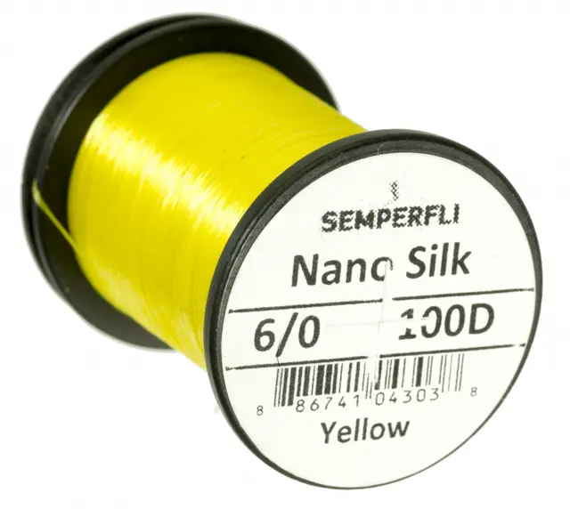 Semperfli Nano Silk peredator 100D 6/0 Yellow 