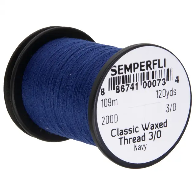 Semperfli Classic Waxed Thread Navy Navy 3/0 