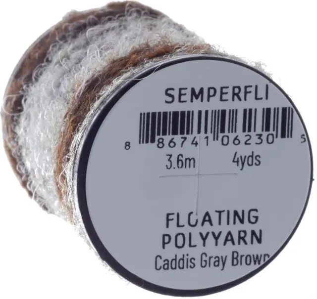 Semperfli Dry Fly Polyyarn Caddis Grey / Brown 