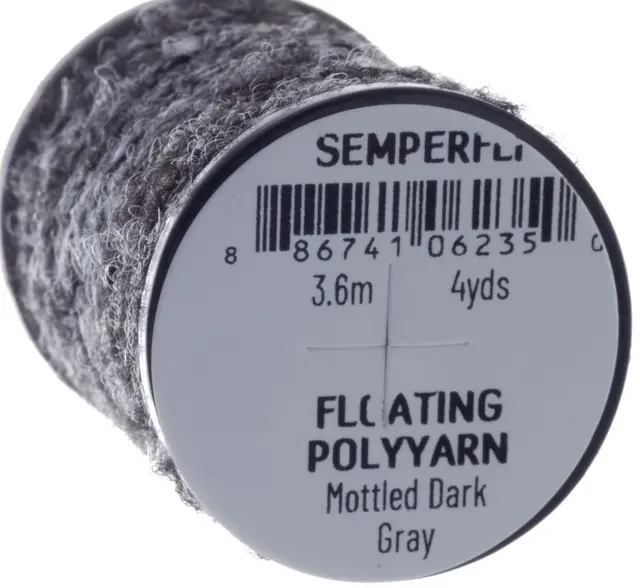 Semperfli Dry Fly Polyyarn Mottled Dark Grey 