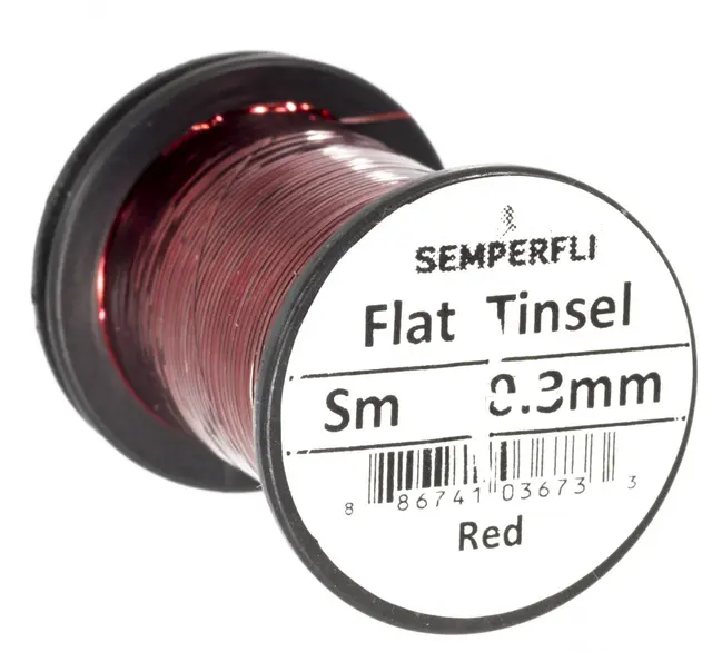 Semperfli Flat Tinsel Red Small 