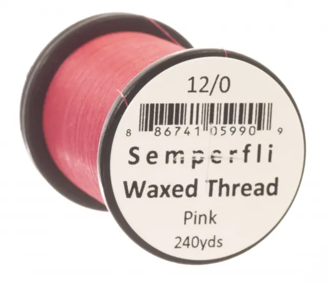 Semperfli Classic Waxed Thread Pink Pink 12/0 