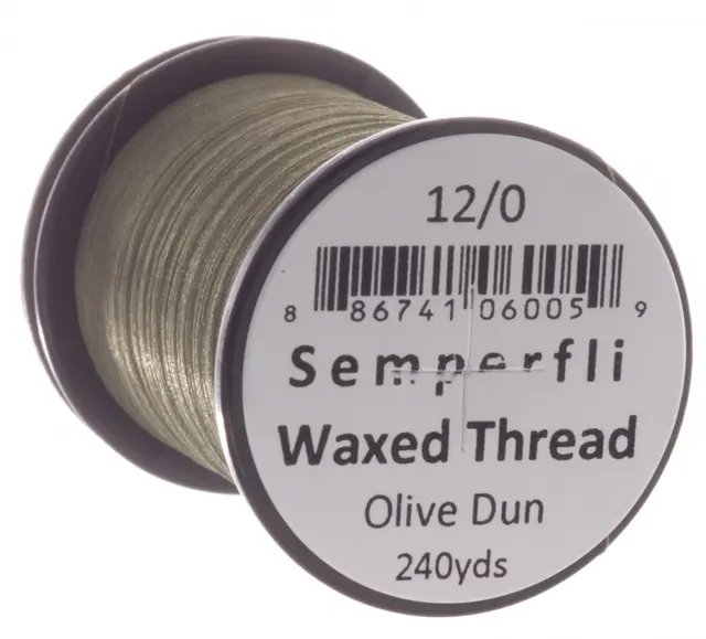 Semperfli Classic Waxed Thread Olive Dun Olive Dun 12/0 