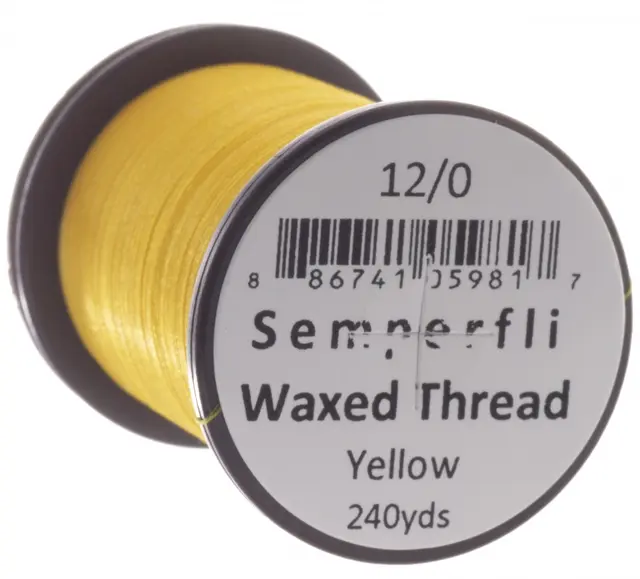 Semperfli Classic Waxed Thread Yellow Yellow 12/0 