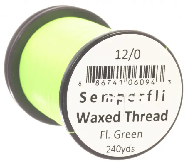 Semperfli Classic Waxed Thread Fl. Green Fluoro Green 12/0 